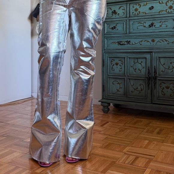 Maison Margiela MM6 Silver Foiled Jeans